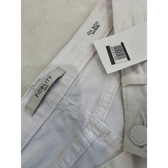 NWT FIDELITY DENIM Size 26 Oh Boy Boyfriend Jeans In Vintage White MSRP $218 - Picture 8 of 12